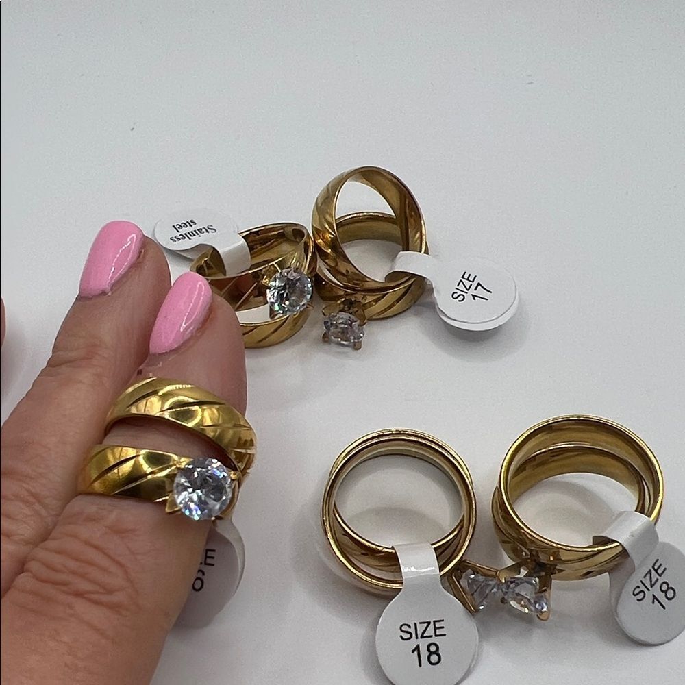 Gold-toned Lot of Wedding Sets- 5 Sets
